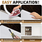 GSCIT Club White Edge Banding, 1 1/2 inch x 25ft Melamine Edge Banding with Hot Melt Adhesive Pre-glued Edge Banding Flexible Edging for Plywood Cabinet Furniture