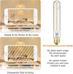 E26 Tubular LED Bulb 4W Equal 40 Watt Soft White 3000K Dimmable E26 Edison AC120V 400lm Tube T9 T10 LED Light Bulb for Rustic Pendant,Chandeliers,Wall sconces,6Pack