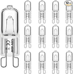 G9 Bulb 40W 120V G9 Halogen Light Bulbs 2 Pin for Hood Light Oven Bulb Replacement Dimmable Warm White (12 Pack)