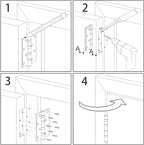 18 Pack Interior Satin Nickel Door Hinges Brushed 3.5 Inch x 1/2" Rounded 5/8 Radius for Doors 3 ½ Inch Heavy Duty Steel Iron Hardware Fittings House Villa Cando Loft Room Ironmongery Sliver Hinge