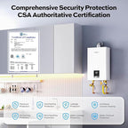 Natural Gas Tankless Water Heater - ORBEK 100,000 BTU Up to 4.3 GPM Indoor Installation - CSA Certified On-Demand Instant Hot Water Heater 3/4" NPT Connector Size New Upgrade