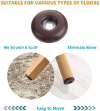1-1/2" Screw on Furniture Sliders-Furnigear Heavy Duty PTFE (Teflon) Chair Leg Slides Glides Move Your Furniture Easy & Safely - Best Floor Protector(Brown-20pack)