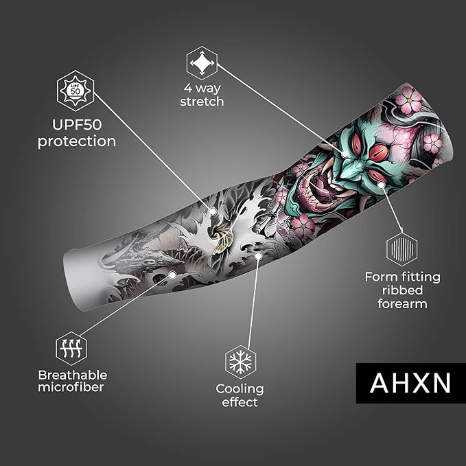 UV Sun Protection Arm Sleeves for Men & Women-UPF 50+ Sports Compression Cooling Sleeve-Unique TATTOO SLEEVE gift