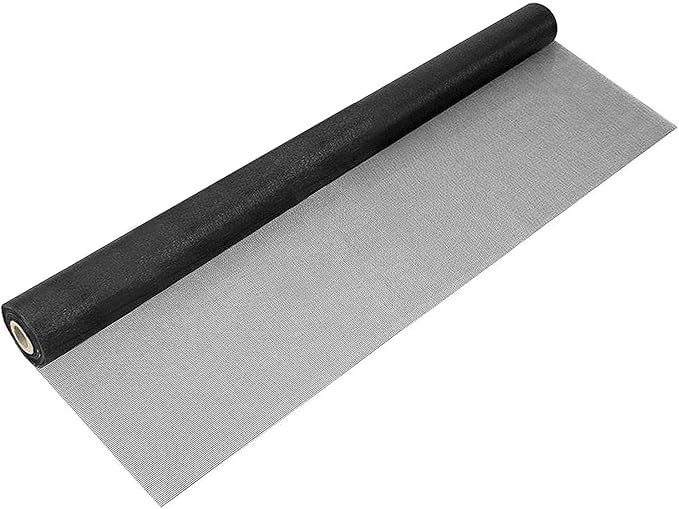 NeatiEase Window Screen Roll, 36"x50' Adjustable Flexible Fiberglass Screen Door Mesh - DIY Replacement Kit for Patio Porch Door Windows and Sliding Screen Doors(Black)