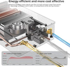 CAMPLUX Climatech 5 199,000 BTU Tankless Water Heater Gas Outdoor, 6.86 GPM Instant On Demand Gas Tankless Hot Water Heater Natural Gas, 3-6 Persons Whole House, Outdoor Installation, White, CSA