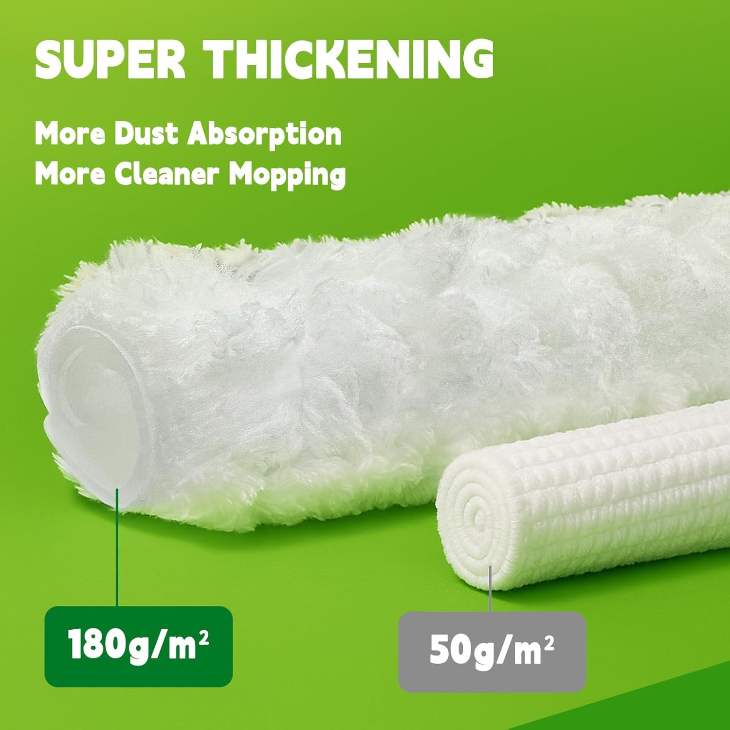 Dry Mop Refills Thickened and Feathery Pads 60 Count for Dirt, Pet Hair and Dust, Compatible with Swiffer Sweeper and ClicLak Regular Mop, Disposable Sweeping Cloths for Floor Mopping and Cleaning