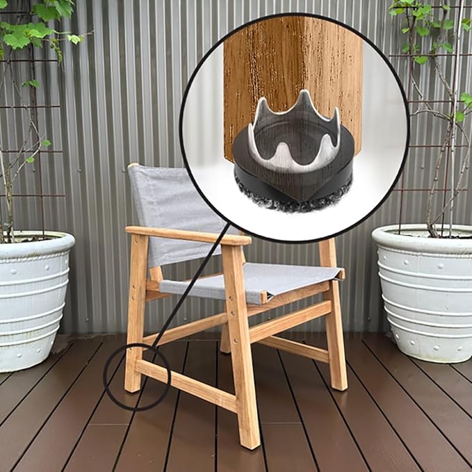 Gorilla Outdoor 1 inch Furniture Feet Floor Protectors/Weatherproof Berber Glides (Set of 8) Hammer On Furniture Pads for Outdoor & Indoor Use