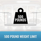 2-Pack 4 x 8 MonsterRax Overhead Garage Storage Rack, Ceiling Racks for Garage, Organization Shelving, Adjustable Hanging Shelf, White, 12"-21" Height Adjustment