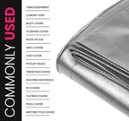 PROTARP Extreme Heavy Duty 22 Mil Tarp Cover, Waterproof, UV Resistant, Rip and Tear Proof, Poly Tarpaulin with Reinforced Edges for Roof, Camping, Patio, Pool, Boat. (Silver/Black 18′ X 24′)