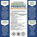 Prebiotics and Probiotic with Whole Food Enzymes for Adults Women & Men - Probiotics Lactobacillus Acidophilus - Digestive Health Capsules Shelf Stable Supplement - Non-GMO Gluten & Dairy Free -30ct