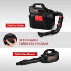Shop-Vac 2 Gallon 20V Cordless Wet/Dry Vacuum, Portable 3-in-1 Vac with Blower Function, Integrated Battery and Charger Included, Ideal for Garage, Workshop, Car & Jobsite, 5430082