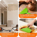 Putty Scraper 10" 3-Pack, Flexible Plastic Knife for Taping Drywall & Wall Repair, Value Pack Spreader for Spackling & Compound, Reusable & Easy Clean, Green