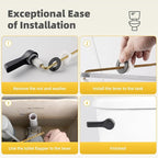 iFealClear Metal Toilet Handle Replacement Kit for Front Mount, Universal Toilet Flush Handle Replacement Compatible with Kohler, American Standard, TOTO, Mansfield, Solid Brass,Oil Rubbed Bronze