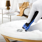 EHDIS 2pcs Plastic Razor Scraper 6-inch Long Handle Adhesive Remover Tool with 100 Double-Edge Blades for Window Tint Vinyl Scraper Decal Sticker Glue Remover (blue)