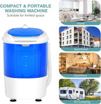 Giantex GX24977-PE, Mini Washer and Spinner Combo, 5.5lbs, Semi-automatic Compact Laundry Apartment Dorm RV Portable Washing Machine, 5.5 LBS Capacity