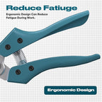 GARTOL 8" Scissors All Purpose Heavy Duty, Ultra sharp Tin Snips with Cable Notch, Finely Serrated Angled-Blades - Industrial Scissors for Carpet, Cardboard, Sheet Metal, Leather, Insulation, Wires