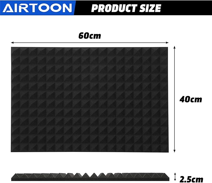 AIRTOON 4PCS Trap Mat Universal Tool Drawer Liners, Heavy Duty Toolbox Drawer Liners, Rolling Tool Chest Liner Foam, Non-Slip Organizer Liner for Toolbox, Cart, Work Bench, 23.62 x 15.75 Inches