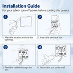 Old Work Box 2 Gang, 25 CU. in. Outlet Box, PVC, UL Listed, 12 Pack
