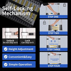 JADDUO 20.3FT Telescoping Ladder Portable Folding Extension Ladder Multi-Purpose Compact Ladder for Household/Outdoor Work, 330lbs Max Capacity