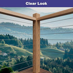 Left&Right Handed Thread Lag Screws for 1/8" Decking Cable Railing Kit/Hardware, Non-Turnbuckle System (30, Black, 1/8")