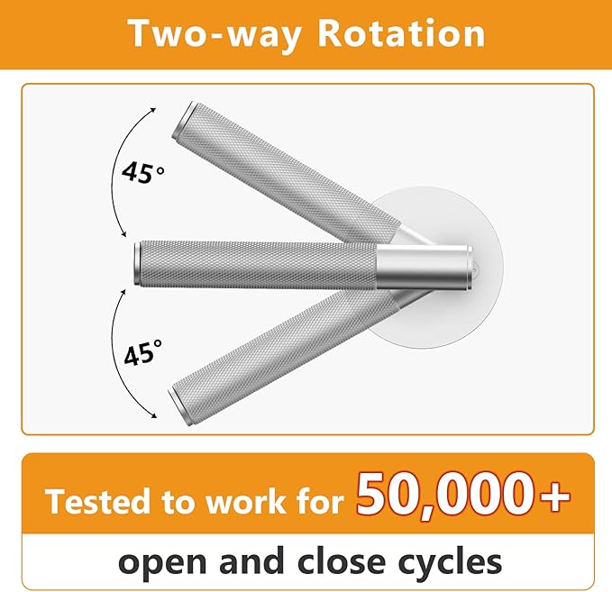 Amerdeco 1 Pack Brushed Satin Nickel Passage Knurled Door Handles, Heavy Duty Non-Locking Door Lever for Hall, Closet, Office Area, Shopping Malls AM0016