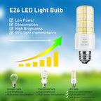 ZP A19 Led Light Bulb 300W Equivalent 40W Bulbs 5000 Lumen 5000K Cool Daylight White E26/E27 Base Waterproof Lighting for Outdoor Indoor Garage Warehouse Corn Green, 2 Count (Pack of 1)