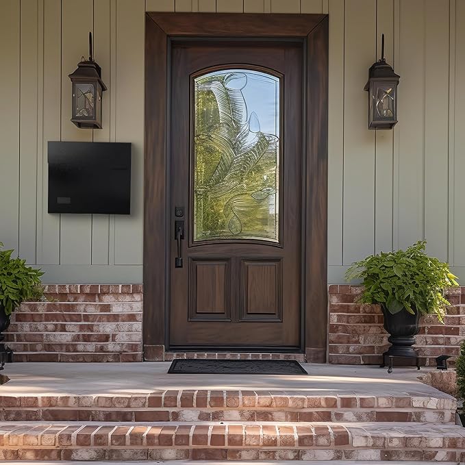 xydled Mailbox Wall Mount Mailboxes for Outside, Large Capacity Steel Hanging Metal Mailbox, Modern Post Box, Black,14.6''x12.2''x4.1''