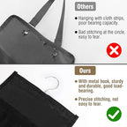 Aulock Legging Organizer for Closet, Hanging Closet Storage Organizer System, Clothes Closets Holder with 20 Roll Independent Compartments for Yoga T-Shirts Bras Socks Pants Tank Top Towel (Black)