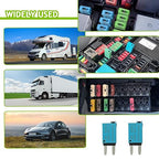 15A DC 12V-32V Manual Reset Circuit Breaker ATM Low Profile T1 Mini Blade Fuses Breakers for Car Trucks Marine Boat RV Solar and More,2 Pack