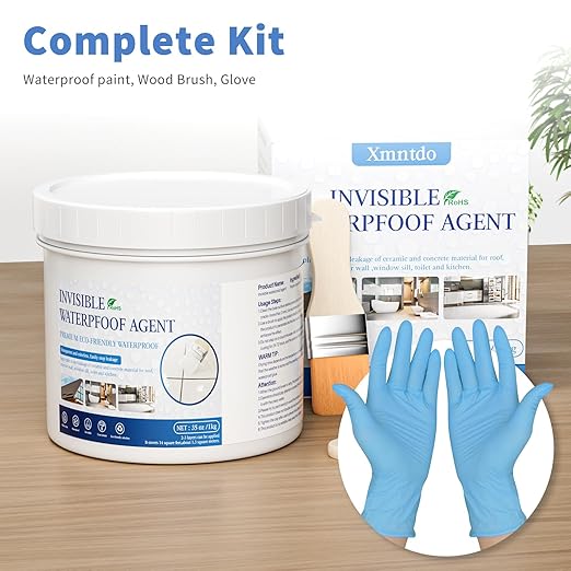 Invisible Waterproof Agent Transparent Repairing Leak Waterproof Adhesive for Roofs, Walls, Bathroom, Shower, Window Sills, Indoor & Outdoor Water Proof Coating 35 Oz