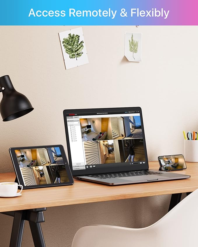 ZOSI 5MP 8CH Wired PoE Security Camera System with Audio, 4pcs Outdoor PoE Cameras, Night Vision, H.265+ 8 Channel 5MP 3K Home NVR with 1TB HDD for 24/7 Recording, No ISED is Provided