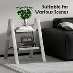 Taranta 2 Step Ladder,Aluminum Lightweight Folding 2 Step Stool with Anti-Slip Wide Pedal,330lbs Capacity Step Ladder for Household,Kitchen,Office - Misty Gray