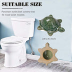 Toilet Bolt Caps, Turtle Ceramic Bolt Covers,Fun and Cute Bathroom Decor for Easy Installation Decorative Covers for Toilet (Green turtle 2pcs)