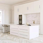 10 Pack 12.6 Inch(320mm) Hole Center Modern Matte White Cabinet Pull Handle Timeless Vanity Drawer Pull Handle Classic Cabinet Hardware for Kitchen Bathroom, Screws Included, M-White(12.6x10)