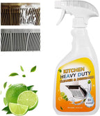 Kitchen Cleaner Spray - Waterless Formula, Rich Foam & Deep Cleaning, 2-in-1 Spray Nozzle, Gentle and Safe Multipurpose Cleaner Spray Lime Scent