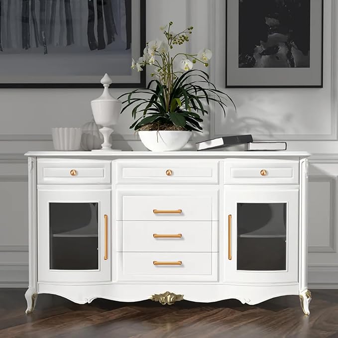 10 Pack 3.75 Inch(96mm) Hole Center Modern Brushed Champagne Bronze Cabinet Pull Handle Timeless Vanity Drawer Pull Handle Classic Cabinet Hardware for Kitchen Bathroom, Champagne(3.75x10)