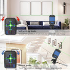 Laser Level, 100ft Self Leveling Green Cross Line nivel Laser, Lazer Leveler Tool for Picture Hanging Construction Floor Tile Wall Home Renovation, Indoor Outdoor Project