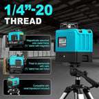 Laser Level 360 Self Leveling, 165Ft Line Leveling Tools, 3x360 Rechargeable Laser Level for Picture Hanging/Construction Tools/Project/Renovation/Floor/Tile, Durable Leveler Tool