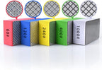 5pcs Diamond Hand Polishing Pads for Ceramic Tile Glass Grinding,Sanding Blocks Polishing 60#,120#,240#,400#,1000#
