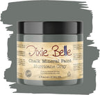 Dixie Belle Paint Company Chalk Finish Furniture Paint - Hurricane Gray (16oz) - Matte Medium Gray Chic Chalk Mineral DIY Furniture Paint