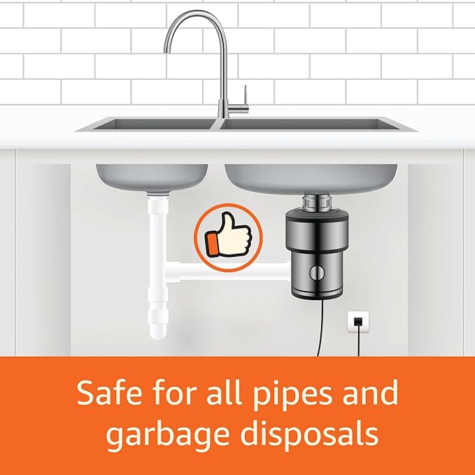 Amazon Basics Max Strength Gel Drain Clog Remover and Cleaner, 80 Fl Oz, Pack of 2