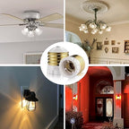 Candelabra Socket Adapters, Standard Light Socket to Candelabra Bulb Socket Adapter, Medium Screw E26 Base to Small E12 Screw Socket Converter, UL (4)