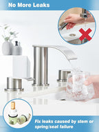 RP25513 Faucet Stem Repair Kit 2-Pack, with RP24096 Cartridge & RP4993 Seats Springs, for Delta 2-Handle Tub Shower Sink Faucet Replacement