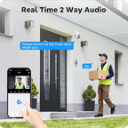 CAMCAMP Wireless Home Security Camera System, Expandable 16CH 4K NVR, 8PC PTZ WiFi Cameras for Home Security, Auto Human Tracking, Two-Way Audio, Smart Night Vision, AC-Powered, CCTV Surveillance Kit