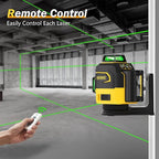 IKOVWUK 3x360° Laser Level, Level for Construction Picture Hanging Floor,12 Lines Self-leveling Laser Level Line with Upgraded Flash Mode, 2X 3000MAH Battery