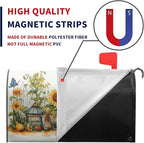 Summer Sunflower Mailbox Covers Magnetic Standard Size Yellow Sunflowers Floral Mailbox Post Cover Magnetic Waterproof Mailbox Decor Rustic Flowers Mailbox Wraps for Garden Yard 21 * 18 Inch