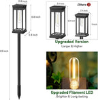 BesLowe 【Upgraded】 Solar Pathway Lights Outdoor, 12-Pack Large LED Solar Light Outdoor Waterproof, Super Bright Outside Lights for Yard, Sun-Powered Landscape Lighting for Garden Walkway, Warm White