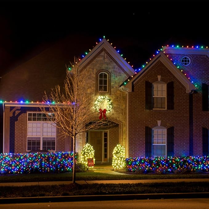 Meconard C7 Led Replacement Christmas Light Bulbs, C7 Shatterproof Led Bulbs for Christmas Indoor Outdoor String Lights, E12 Candelabra Base, Commercial Grade Holiday Bulbs, Blue, 25 Pack