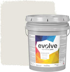 EVOLVE Paint & Primer: Environment-friendly, Low Sheen with One-coat Coverage for Interior & Exterior surfaces (Clover White, 5-Gallon)