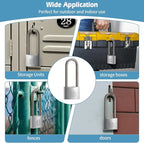 HOX Marine-Grade Rustproof Padlock, Stainless Steel Shackle & Chrome-Plated Brass Body, Weatherproof Outdoor Lock, 2.5-Inch Long Shackle, 12-Pack